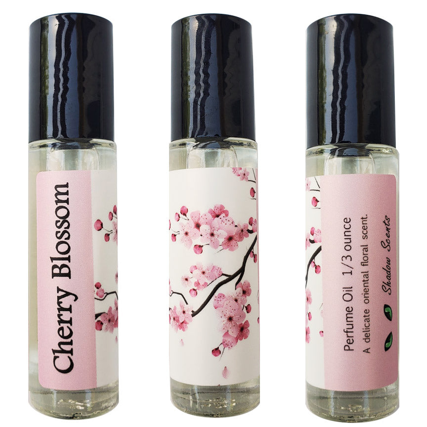 Cherry Blossom Perfume Oil roll-on bottle