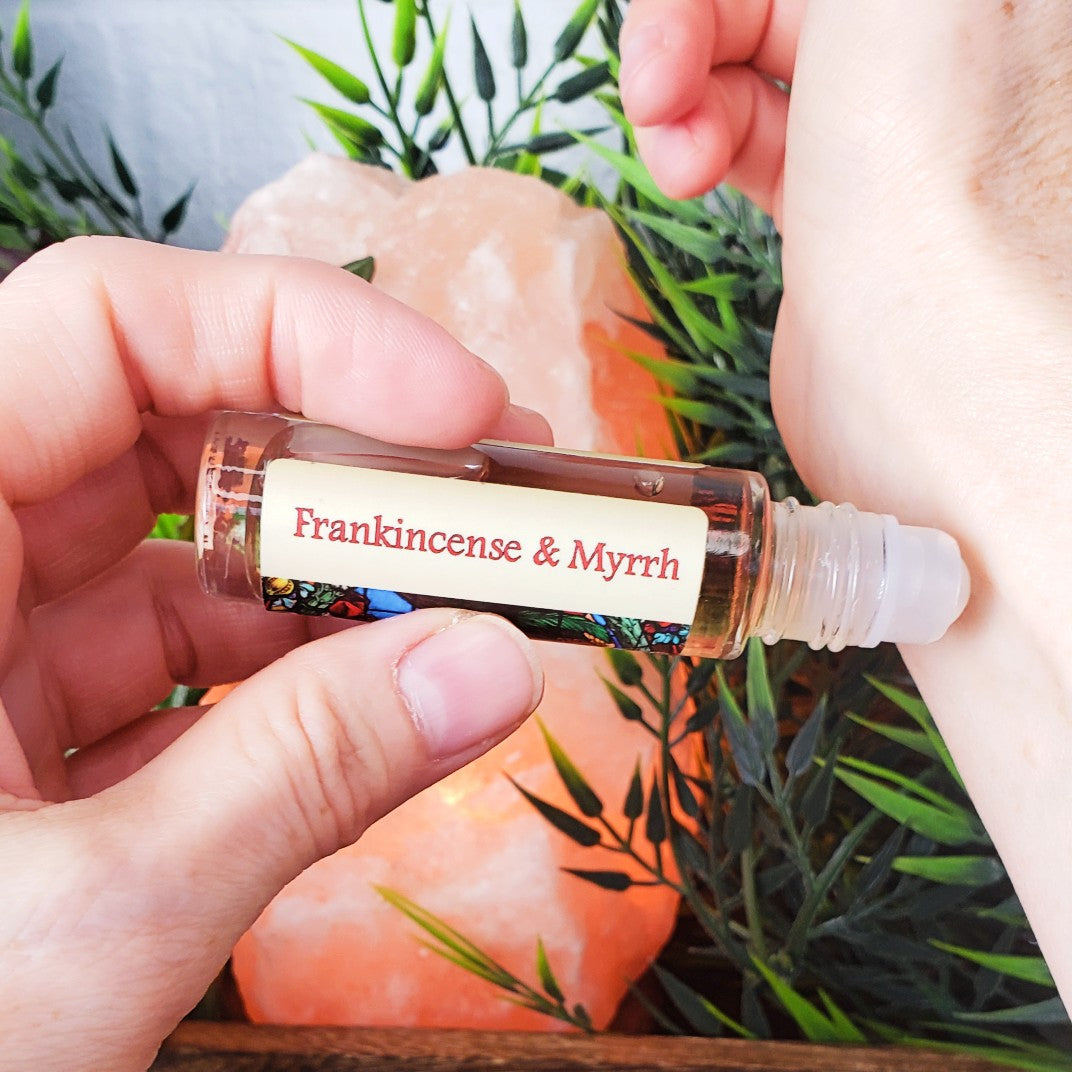 frankincense and myrrh perfume oil roller