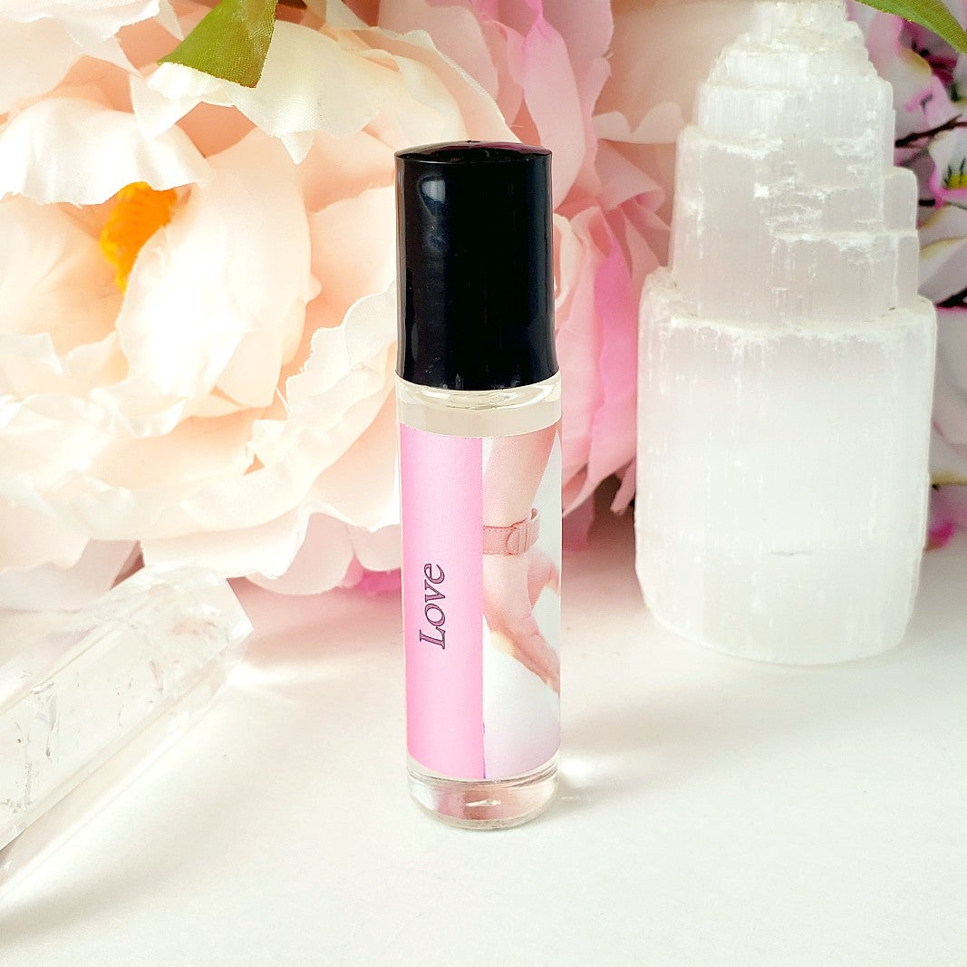 love perfume oil, amber and musk perfume