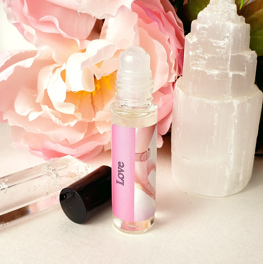 love perfume oil rollerball bottle