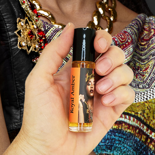 Royal Amber Perfume Oil roll-on bottle