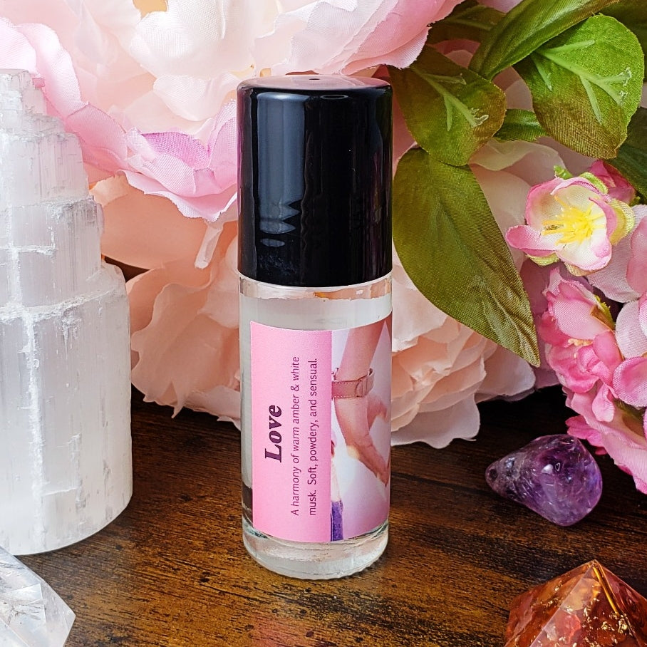 love perfume oil label, amber and musk perfume fragrance oil