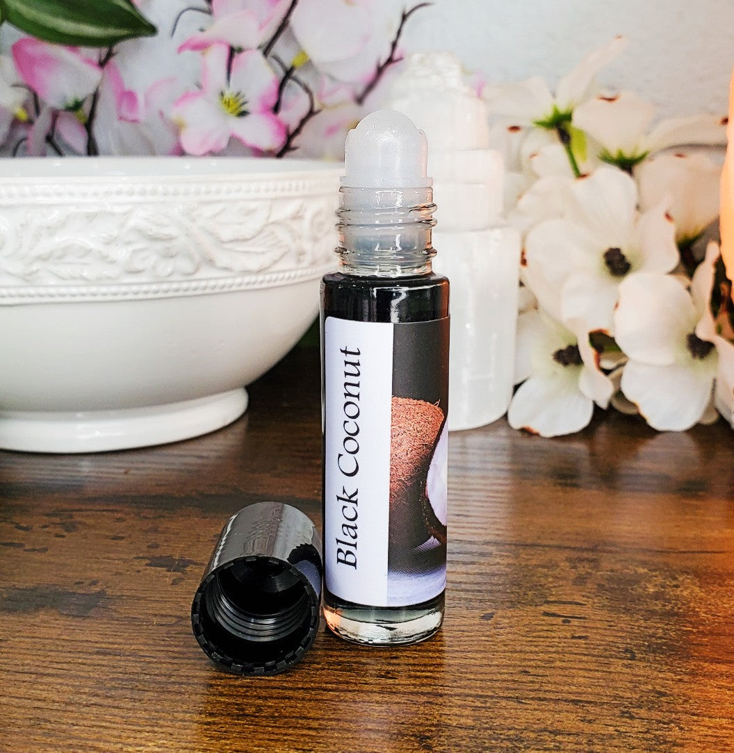 Black Coconut Perfume Oil, summer perfume