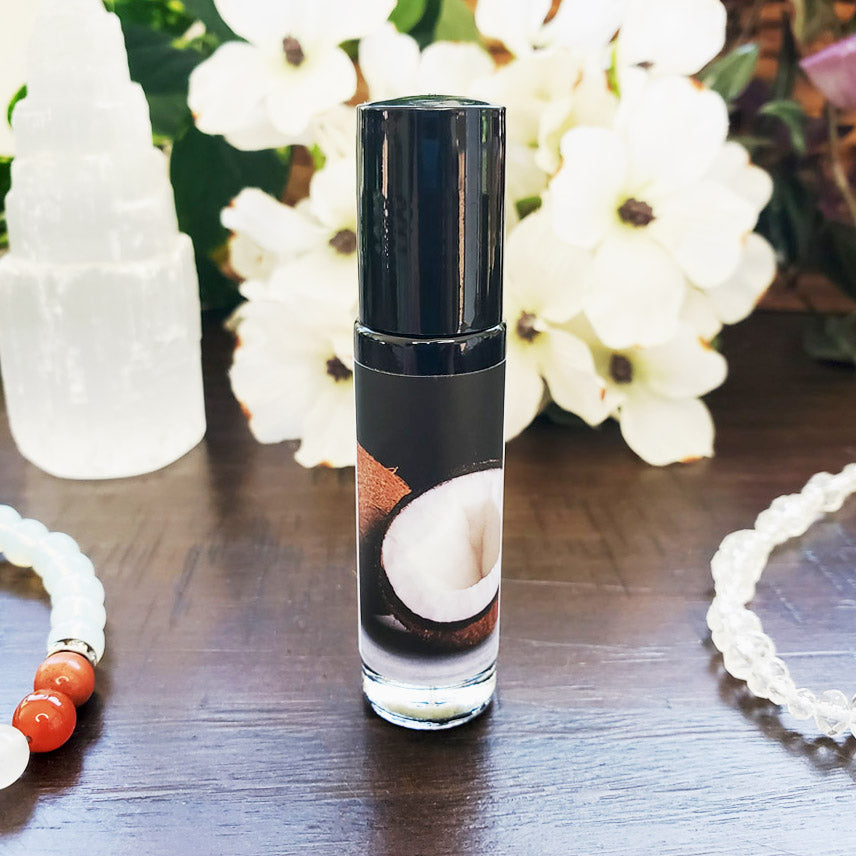 Black Coconut Perfume Oil, creamy coconut scent