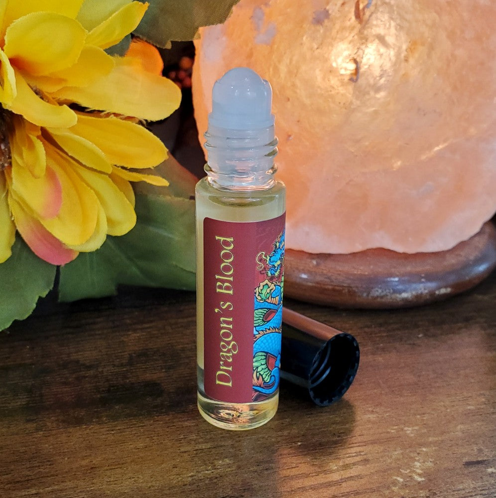 Dragon's Blood Perfume Oil roll-on bottle