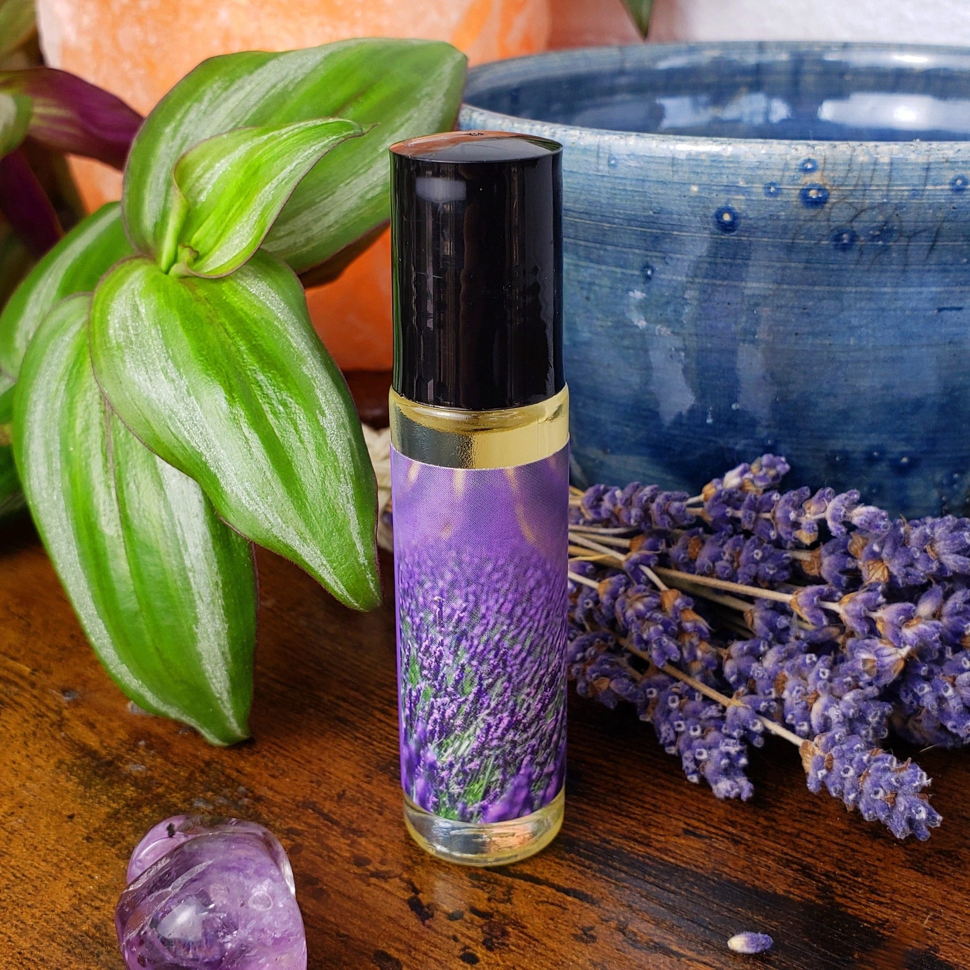 lavender perfume oil bottle